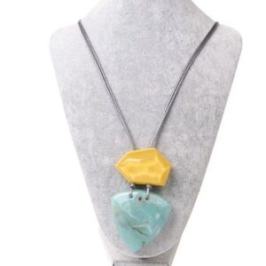 Geometric Two-Tone Rope Adjustable Necklace